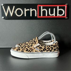 VANS Authentic Classic Slip On Shoes • 500714 • Cheetah Print • Women’s Size 7.5